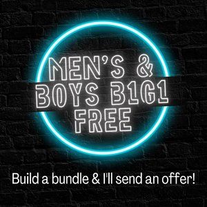 All boys and mens clothing in my closet are B1G1 Free.